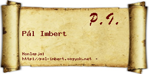 Pál Imbert névjegykártya